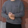 Men’s Solid Polyester Sweatshirt