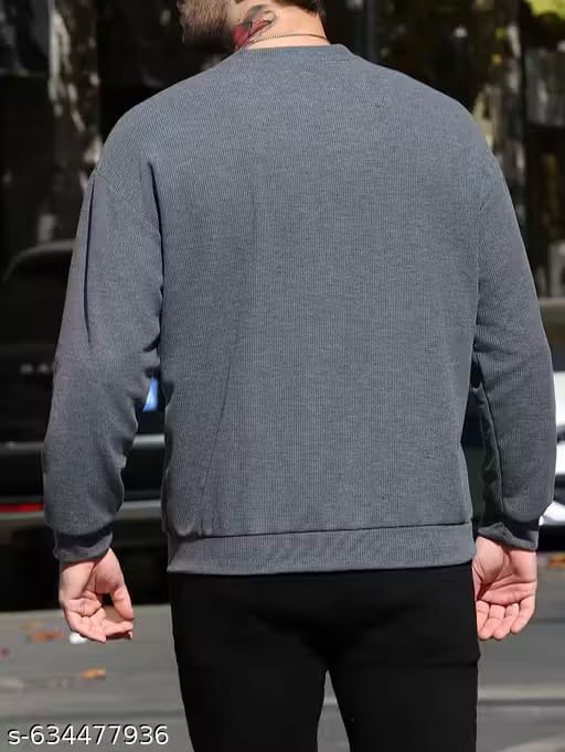 Men’s Solid Polyester Sweatshirt