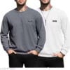 Solid Polyester Sweatshirt | Full Sleeve Casual Round Neck Winter Wear