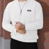 Solid Polyester Sweatshirt | Full Sleeve Casual Round Neck Winter Wear
